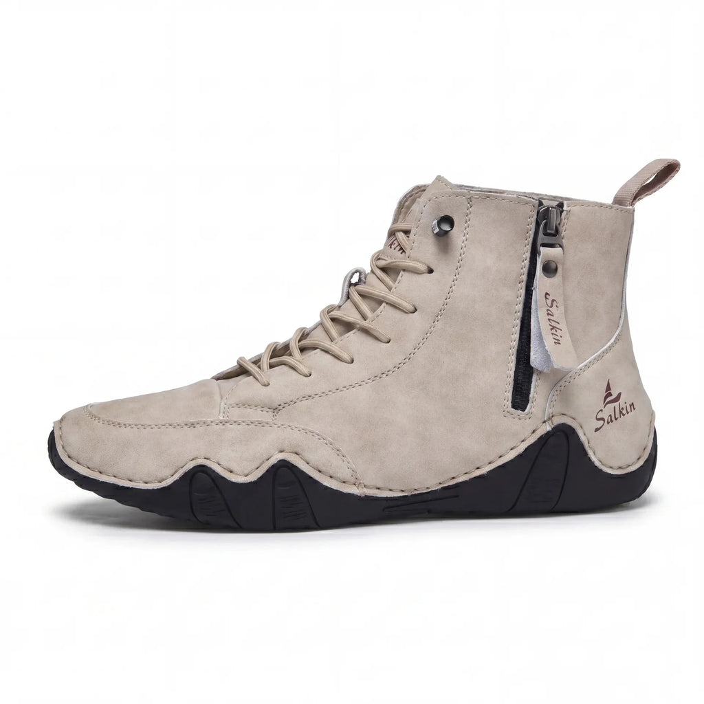 Chaussures Pieds-Nus Zippées Zero-Drop Cuir Vegan Déperlantes