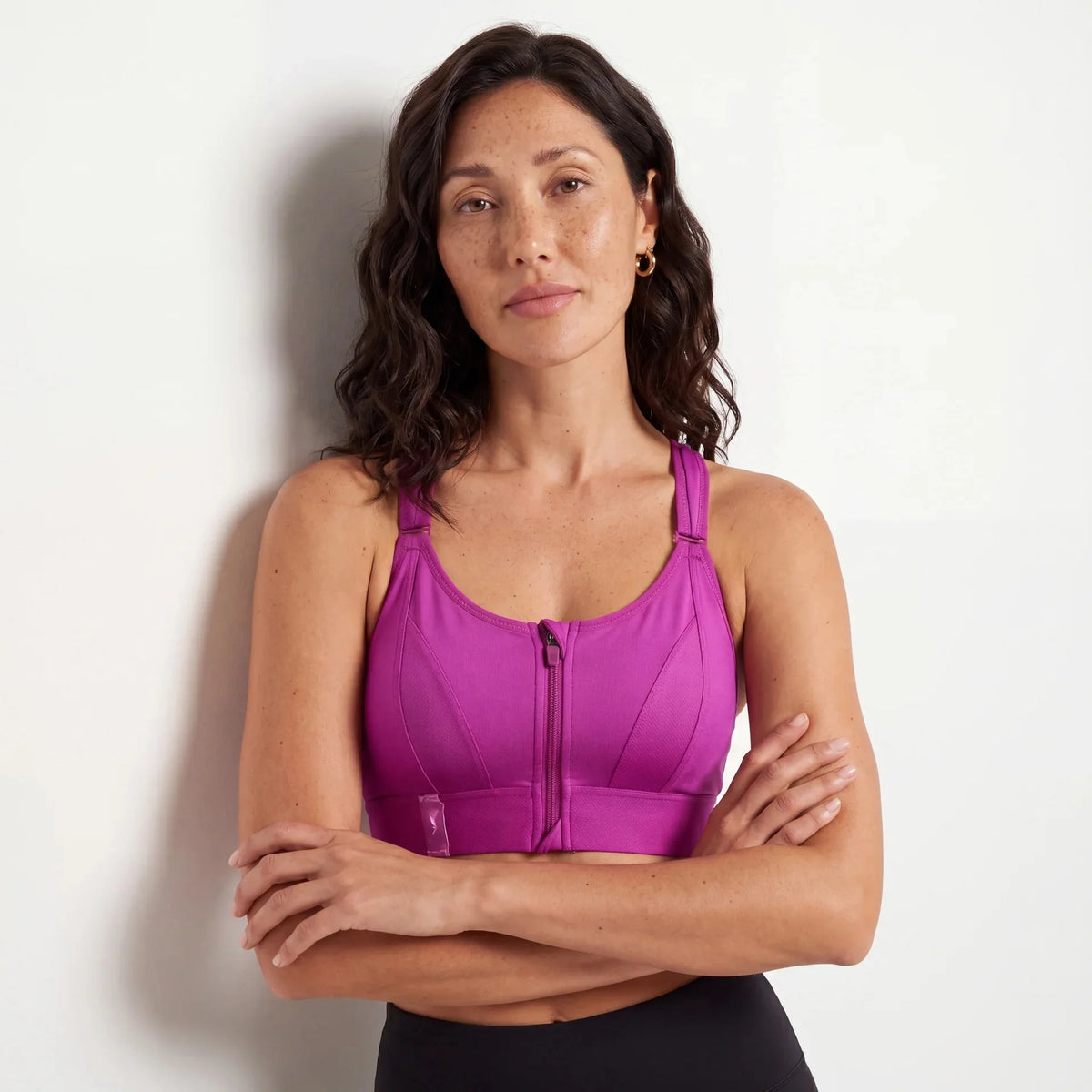 Soutien-Gorge Sportif Antichoc Zippé Confort Respirant Bande Renforcée