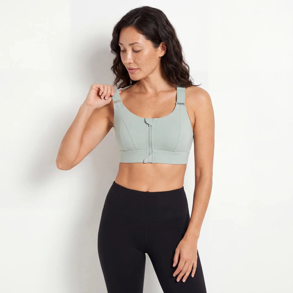 Soutien-Gorge Sportif Antichoc Zippé Confort Respirant Bande Renforcée